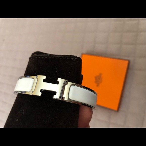 Hermes Clic H bracelet, white - Picture 3 of 5